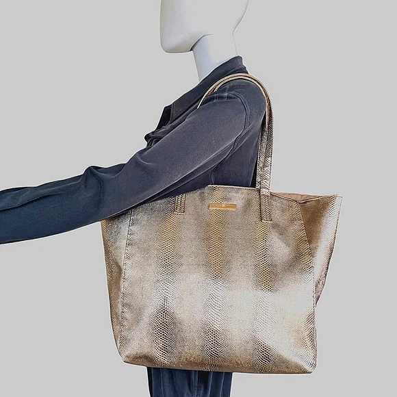 Vince Camuto Rose Gold Animal Print Tote Bag Shimmer - Picture 8 of 8